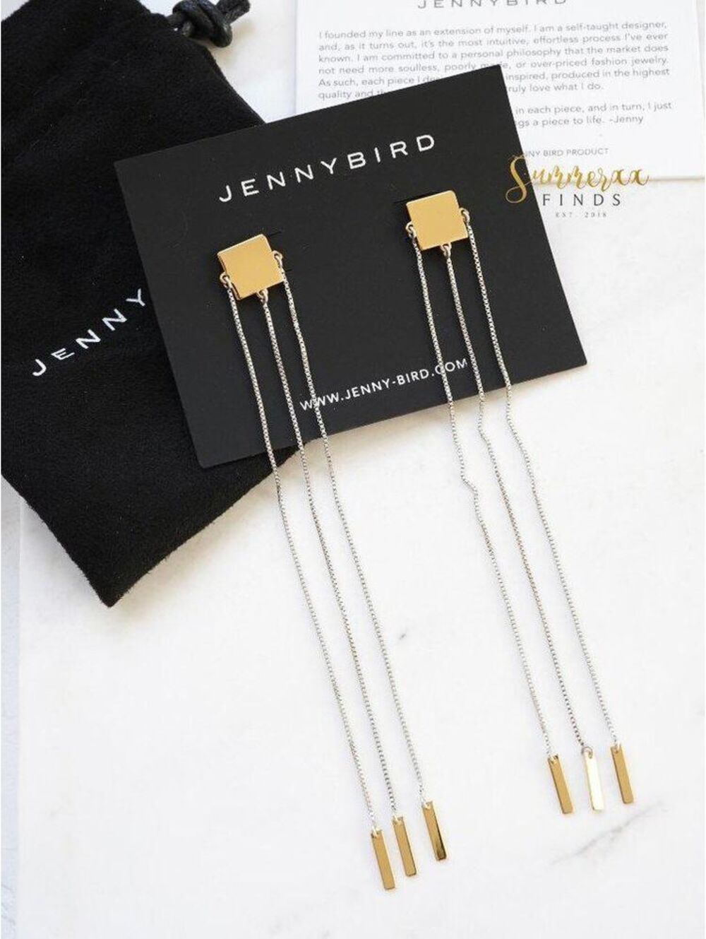 Jenny Bird Jasmine Duster Earrings Two toned